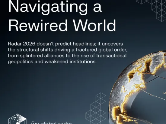 Our partners at FGS Global have launched the Global Radar 2026 report exploring expert views on politics, the economy, technology and society.